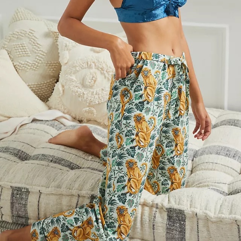 Printfresh Lion Tamarin Jade pajama pants 2X